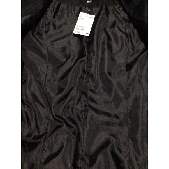 H&M Women's Three Button Blazer Jacket Size 8 Black Career Coat NEW with tags - Picture 5 of 9